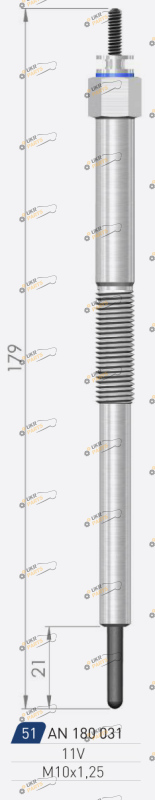 Свеча накаливания A-N PARTS 180 031